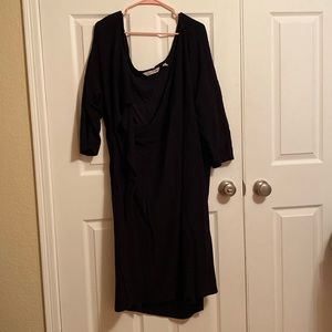 30/32 Avenue Black Wrap Dress